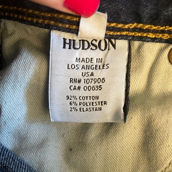 Hudson Sz:26 Collin Skinny Blue Jeans - Picture 10 of 11